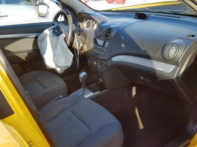 KL1TD5DE9AB049103 - 2010 CHEVROLET AVEO LS YELLOW photo 5