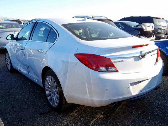 2G4GS5EV5D9205220 - 2013 BUICK REGAL PREM WHITE photo 3