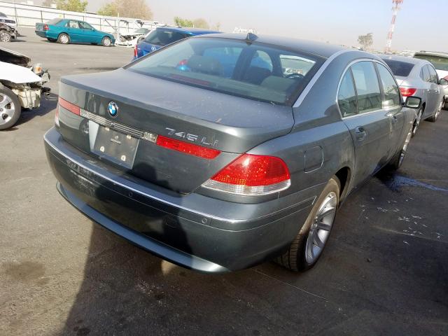 WBAGN63402DR03159 - 2002 BMW 745 LI BLUE photo 4