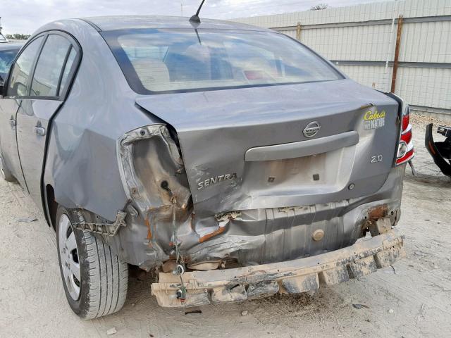 3N1AB61E47L692095 - 2007 NISSAN SENTRA 2.0 SILVER photo 9