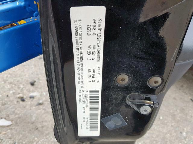 1B3ES56CX5D147605 - 2005 DODGE NEON SXT BLACK photo 10