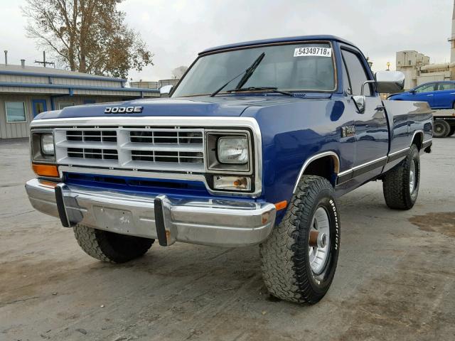 1B7KM2686LS665063 - 1990 DODGE W-SERIES W BLUE photo 2