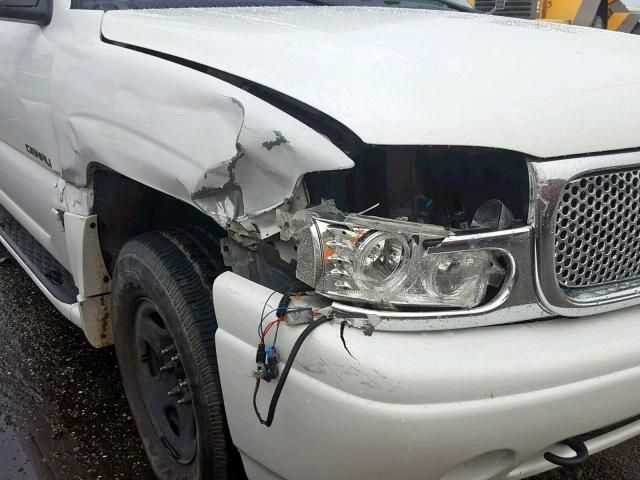 1GKEK63U16J138378 - 2006 GMC YUKON DENA WHITE photo 9