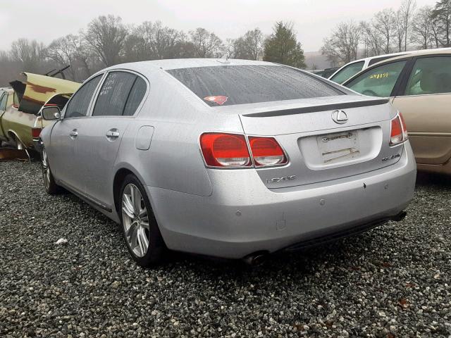 JTHBC96S175008651 - 2007 LEXUS GS 450H SILVER photo 3