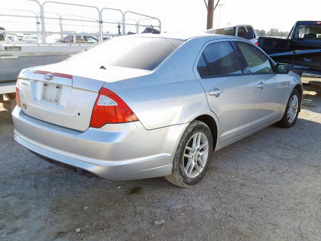 3FAHP0GA3BR337218 - 2011 FORD FUSION S SILVER photo 4