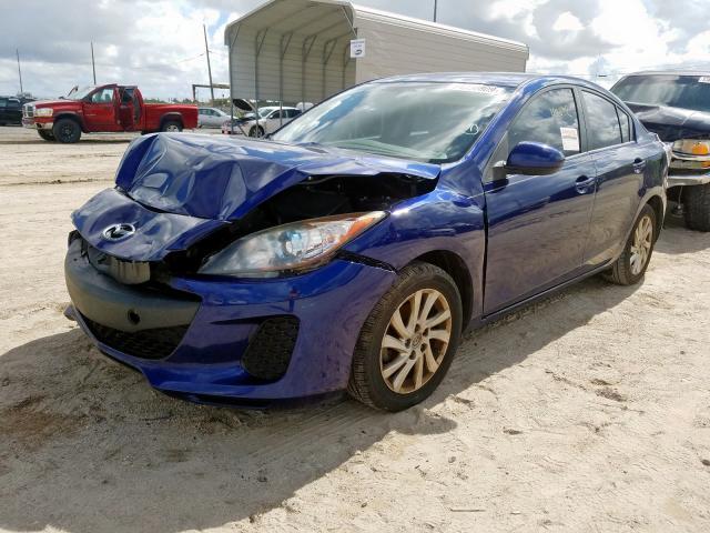 JM1BL1V71C1688021 - 2012 MAZDA 3 I BLUE photo 2