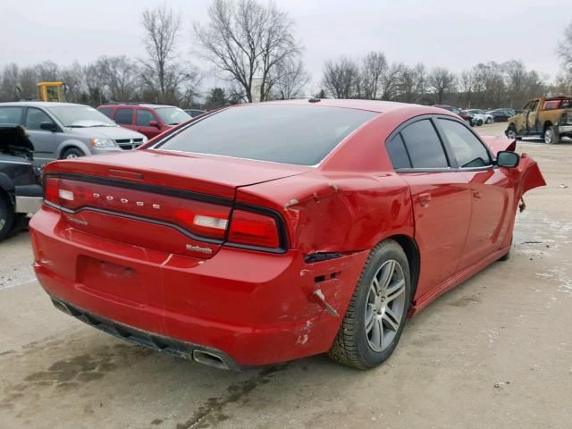 2C3CDXHGXCH187120 - 2012 DODGE CHARGER SX RED photo 4