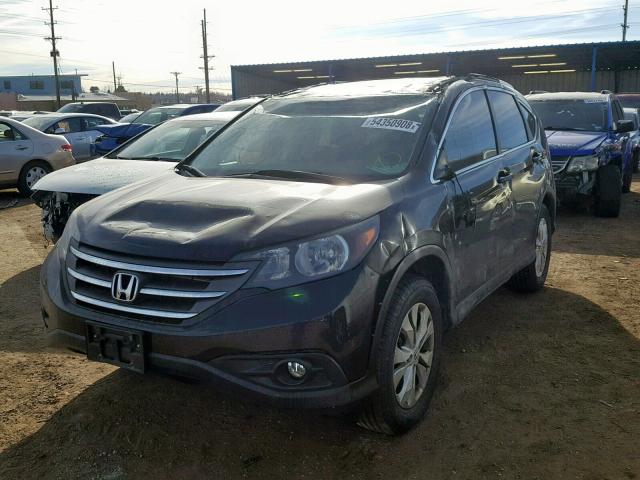 2HKRM4H74DH632853 - 2013 HONDA CR-V EXL BLACK photo 2