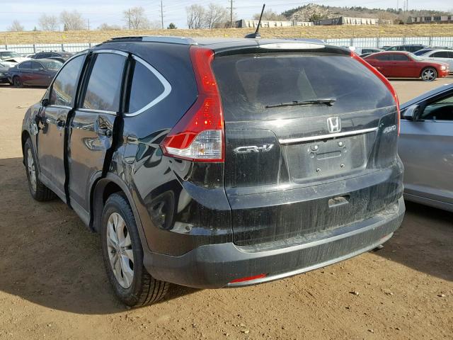 2HKRM4H74DH632853 - 2013 HONDA CR-V EXL BLACK photo 3