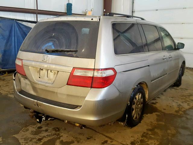 5FNRL38746B501811 - 2006 HONDA ODYSSEY EX GRAY photo 4