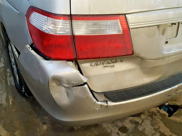5FNRL38746B501811 - 2006 HONDA ODYSSEY EX GRAY photo 9