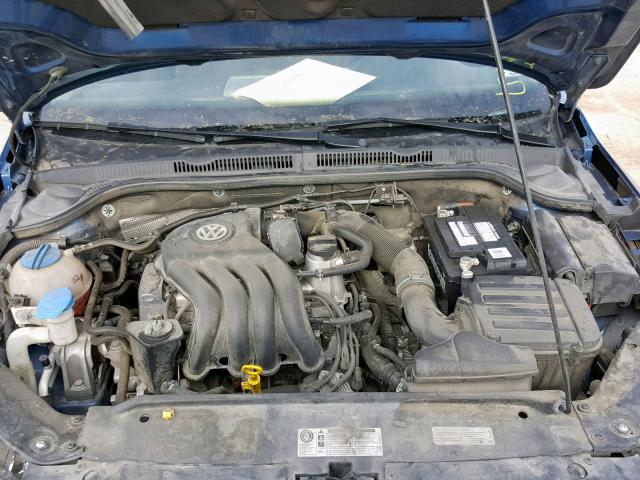 3VW2K7AJ9FM357358 - 2015 VOLKSWAGEN JETTA BASE BLUE photo 7