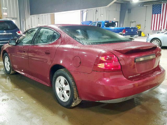 2G2WP522051332862 - 2005 PONTIAC GRAND PRIX BURGUNDY photo 3