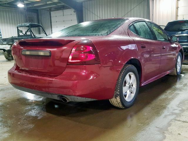 2G2WP522051332862 - 2005 PONTIAC GRAND PRIX BURGUNDY photo 4