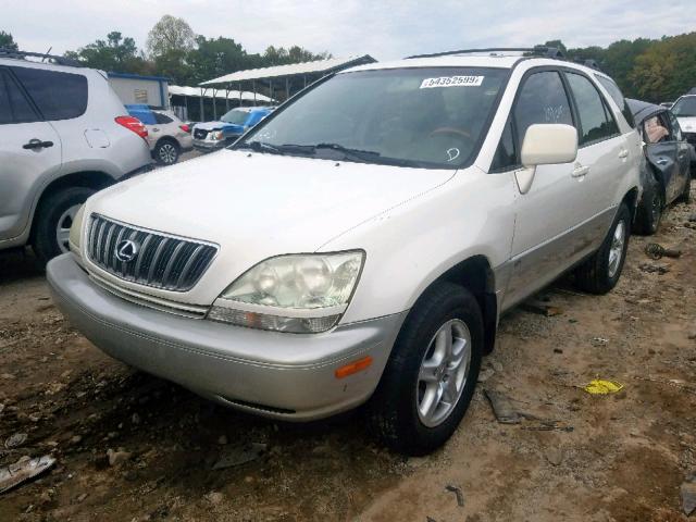 JTJGF10U020133279 - 2002 LEXUS RX 300 WHITE photo 2