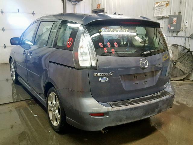 JM1CR29L080317252 - 2008 MAZDA 5 GRAY photo 3