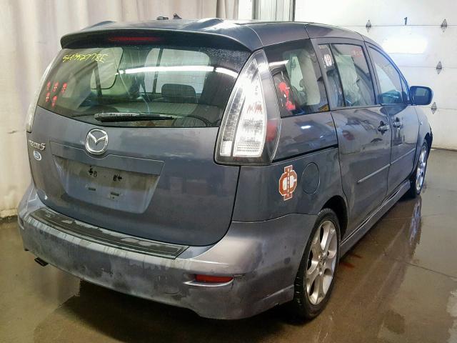 JM1CR29L080317252 - 2008 MAZDA 5 GRAY photo 4