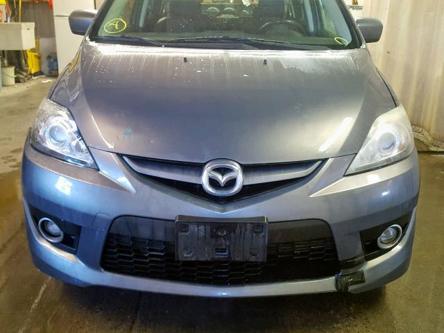 JM1CR29L080317252 - 2008 MAZDA 5 GRAY photo 9