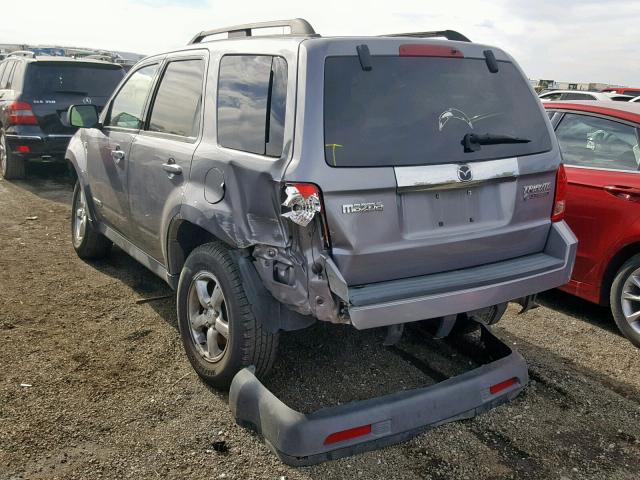 4F2CZ49H88KM21337 - 2008 MAZDA TRIBUTE HY SILVER photo 3