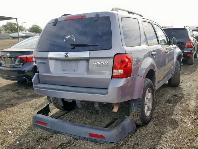 4F2CZ49H88KM21337 - 2008 MAZDA TRIBUTE HY SILVER photo 4