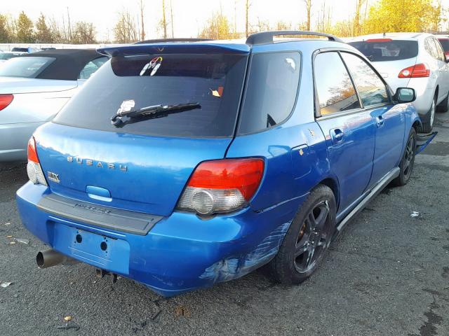 JF1GG29674G800326 - 2004 SUBARU IMPREZA WR BLUE photo 4