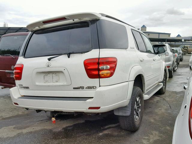 5TDBT48A52S087222 - 2002 TOYOTA SEQUOIA LI WHITE photo 4