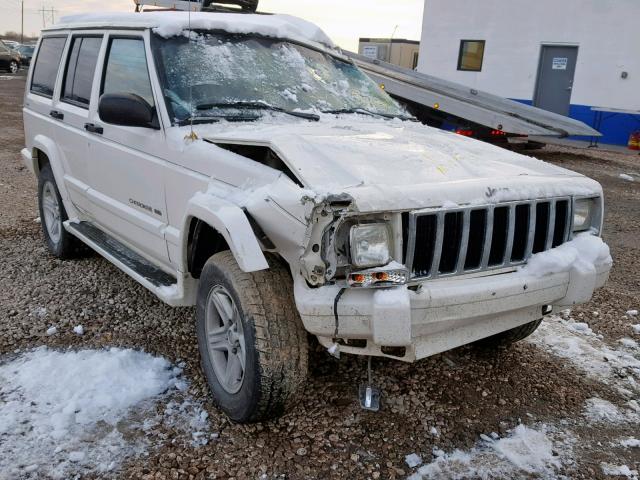 1J4FF68S6YL202203 - 2000 JEEP CHEROKEE L WHITE photo 1