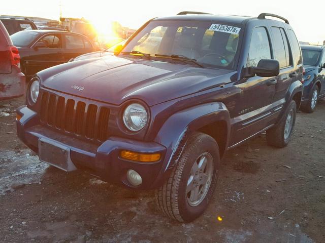 1J8GL58K42W354024 - 2002 JEEP LIBERTY LI BLUE photo 2