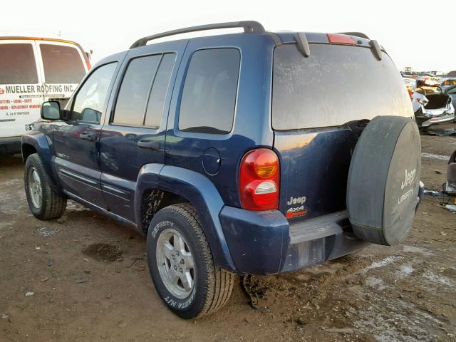 1J8GL58K42W354024 - 2002 JEEP LIBERTY LI BLUE photo 3