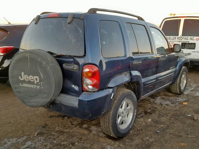 1J8GL58K42W354024 - 2002 JEEP LIBERTY LI BLUE photo 4