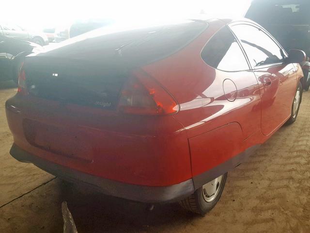 JHMZE14715S000198 - 2005 HONDA INSIGHT RED photo 4