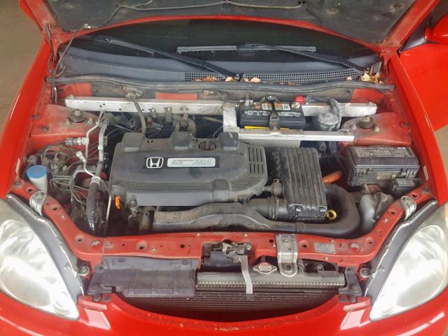 JHMZE14715S000198 - 2005 HONDA INSIGHT RED photo 7