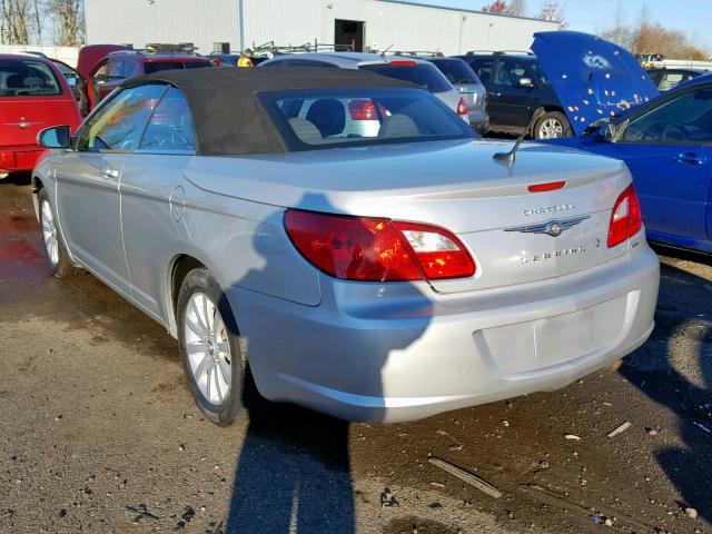 1C3BC5ED5AN180688 - 2010 CHRYSLER SEBRING TO SILVER photo 3