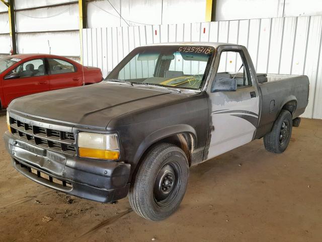 1B7FL26P5TS639677 - 1996 DODGE DAKOTA WHITE photo 2