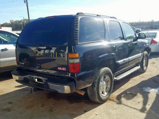 1GKEC13T35J213135 - 2005 GMC YUKON BLACK photo 4