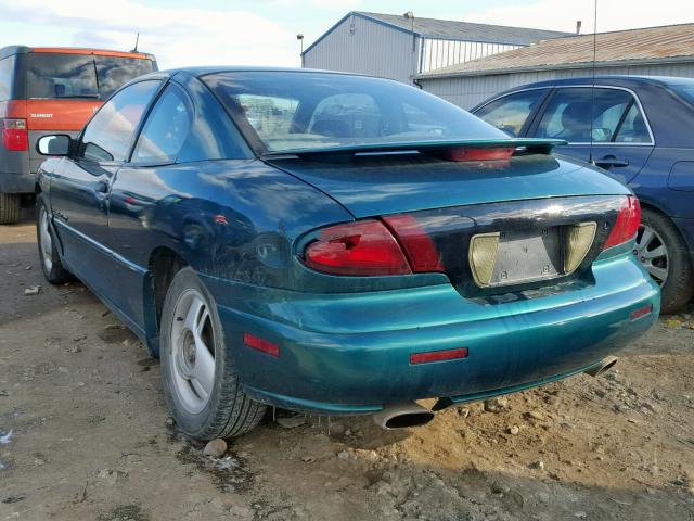 1G2JD12TXT7575521 - 1996 PONTIAC SUNFIRE GT GREEN photo 3