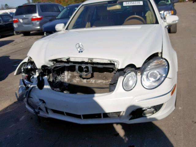 WDBUF56X27B064958 - 2007 MERCEDES-BENZ E 350 WHITE photo 9