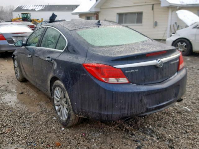 2G4GS5EV4D9226897 - 2013 BUICK REGAL PREM BLUE photo 3