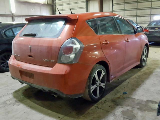 5Y2SR6E06AZ402564 - 2010 PONTIAC VIBE GT ORANGE photo 4