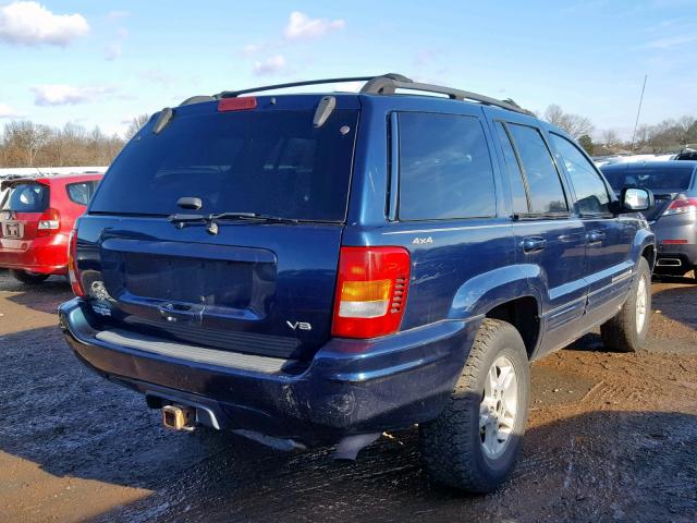 1J4GW58N9YC318391 - 2000 JEEP GRAND CHER BLUE photo 4