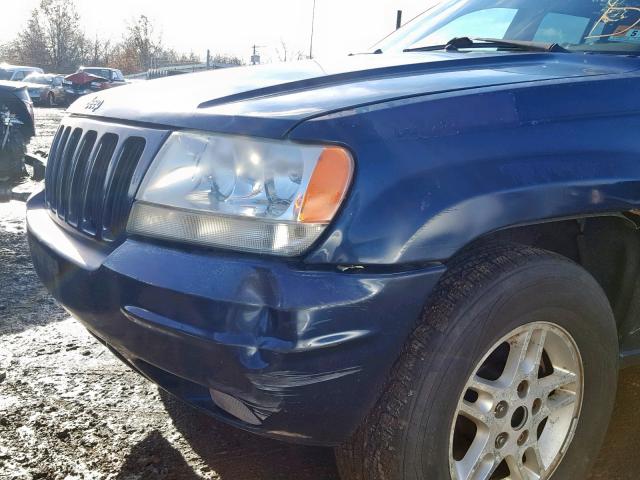 1J4GW58N9YC318391 - 2000 JEEP GRAND CHER BLUE photo 9