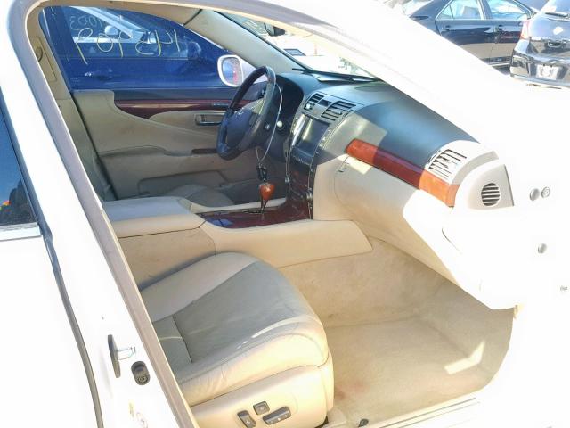 JTHBL46F575045675 - 2007 LEXUS LS 460 WHITE photo 5