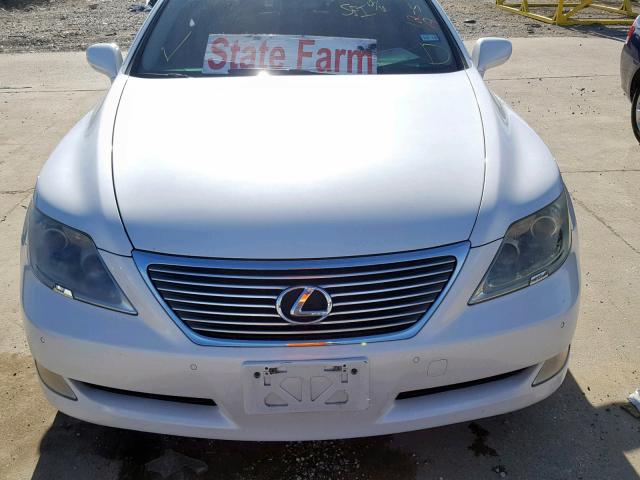 JTHBL46F575045675 - 2007 LEXUS LS 460 WHITE photo 7