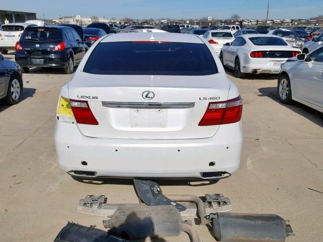 JTHBL46F575045675 - 2007 LEXUS LS 460 WHITE photo 9