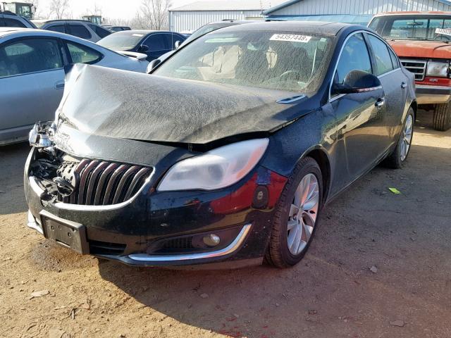 2G4GN5EX9E9213282 - 2014 BUICK REGAL PREM BLACK photo 2