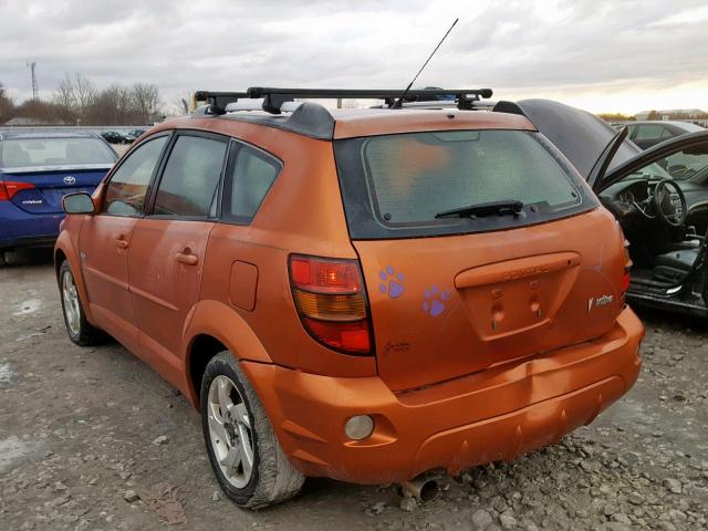 5Y2SL63885Z431953 - 2005 PONTIAC VIBE ORANGE photo 3