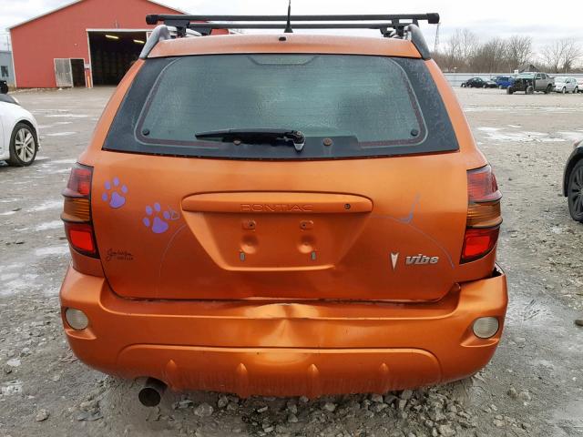 5Y2SL63885Z431953 - 2005 PONTIAC VIBE ORANGE photo 9