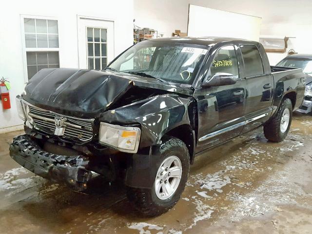 1D7HW58N38S593874 - 2008 DODGE DAKOTA QUA BLACK photo 2