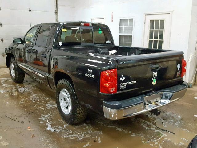 1D7HW58N38S593874 - 2008 DODGE DAKOTA QUA BLACK photo 3