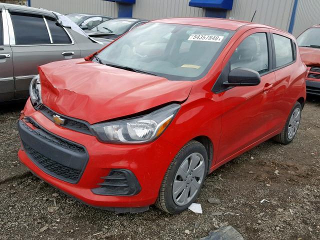 KL8CB6SA7HC727901 - 2017 CHEVROLET SPARK LS RED photo 2